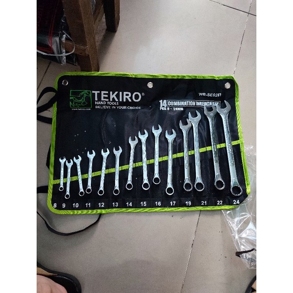 tekiro WR SE0297 kunci ring pas 14 pcs 8-24mm combination wrench 14pcs