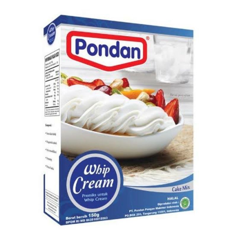 

pondan whip cream 150 gr