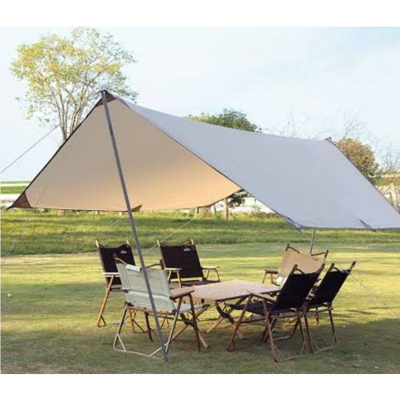 (COD) FLYSHEET 3x4  WATERPROOF I FLYSHEET TENDA CAMPING / FLYSET HAMMOCK/ BIVAK TRAPTENT / 19 LUBANG