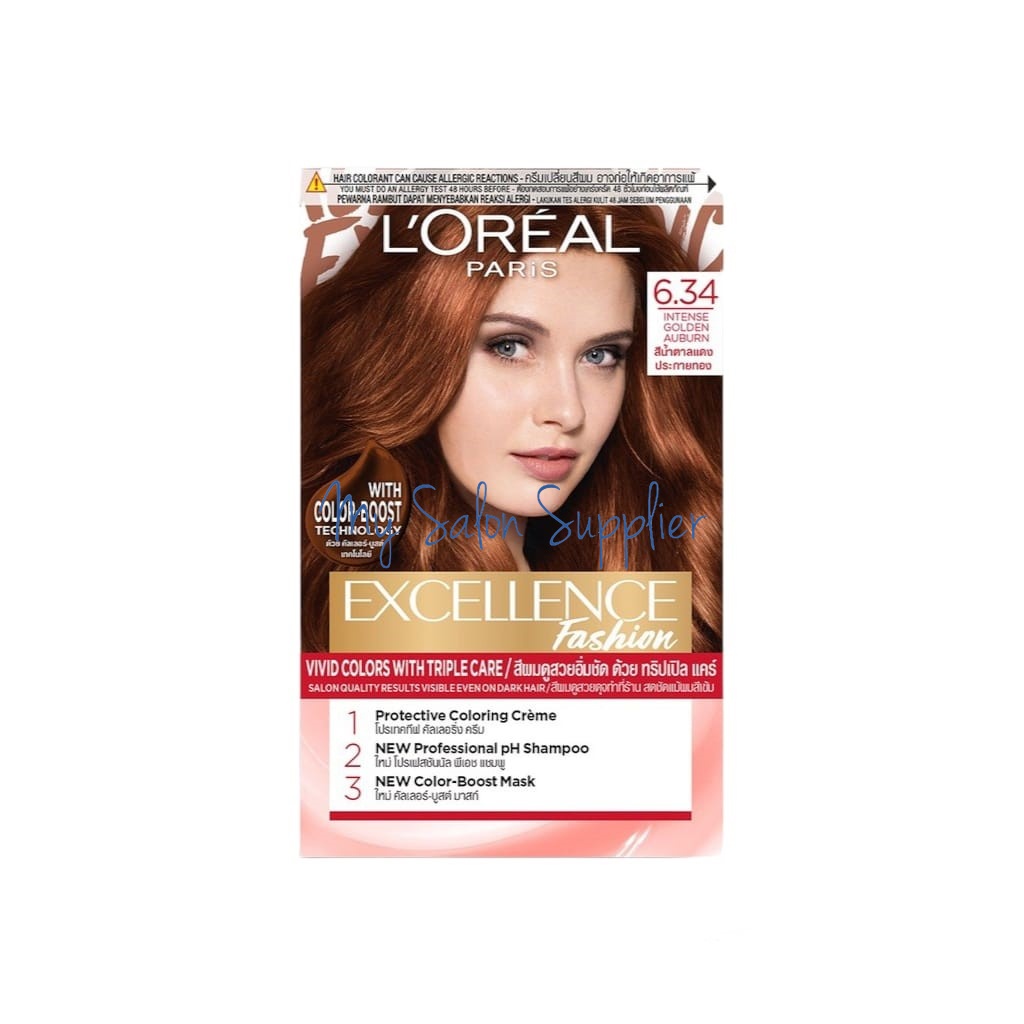 Loreal Excellence Fashion 6.34 Intense Golden Auburn