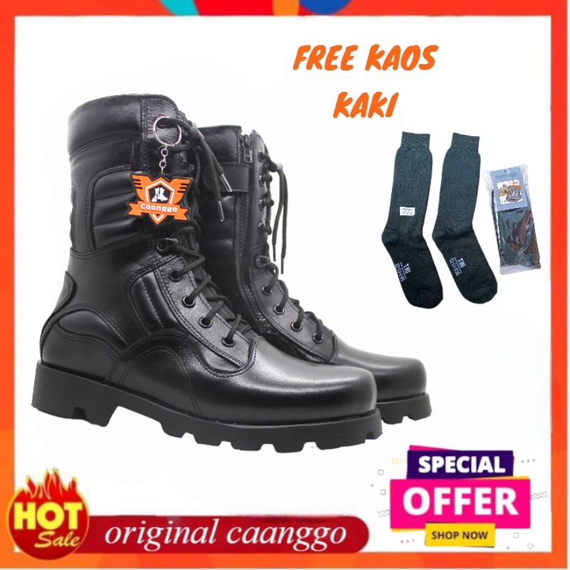 Sepatu PDL TNI AD AL AU Jatah Pembagian TNI POLRI Scurity terbaru caanggo militery pdl tactical blac
