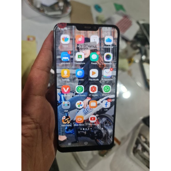 LCD TS VIVO Y81 MINUS RETAK GLAS BEKAS COPOTAN HP