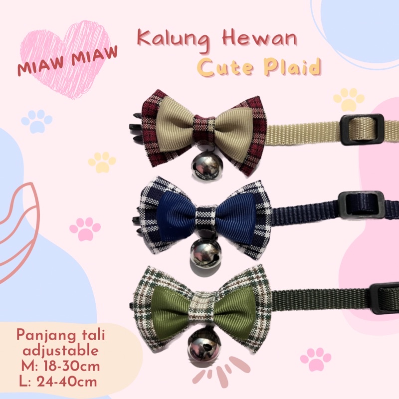 Kalung Kucing Anjing Pita Kupu-Kupu Lonceng by Miaw Miaw
