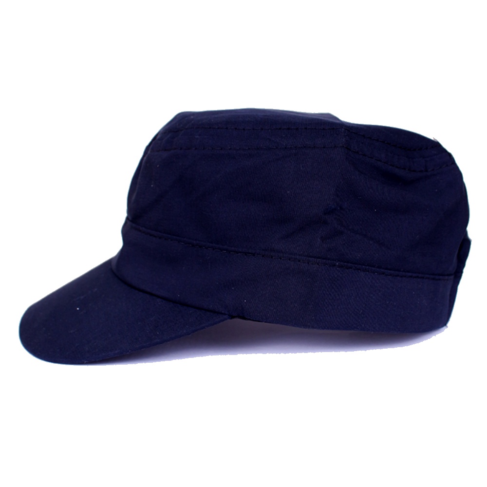 GIOFLO Topi Polos Komando / Military Canvas Cap Navy Blue / TOP 15