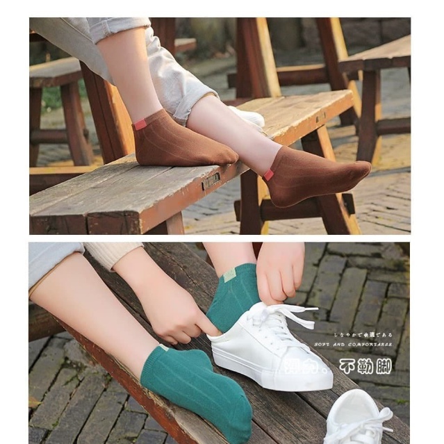 Kaos Kaki Pendek Semata Kaki / Ankle Cute / Socks / Short Socks / Kaos Kaki Polos