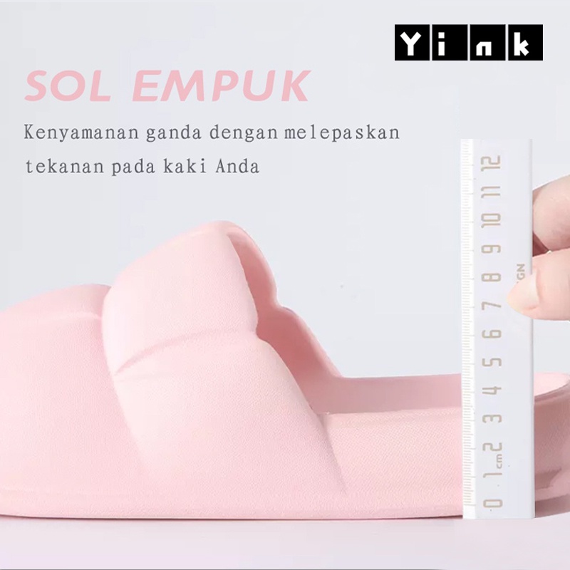 Yink Sandal Bear Jelly Wanita Import Sendal Wanita Terbaru 2022 Sepatu Sandal Wanita Korean Style Sandal Rumah Murah Elastic Empuk EVA