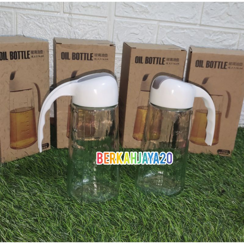 Botol Minyak kaca tebal/ oil pot/ Tempat Minyak, kecap