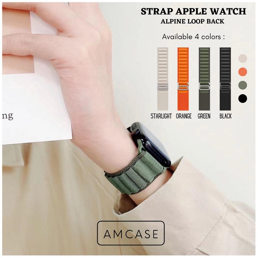 ( TANPA JAM ) ALPINE LOOP BACK | TALI STRAP WATCH G-BUCKLE - SERIES ULTRA 8 7 6 5 4 3 2 1 SE ULTRA | SIZE 38mm 40mm 41mm 42mm 44mm 45mm 49mm | Tali strap sport band apple watch iwatch smartwatch