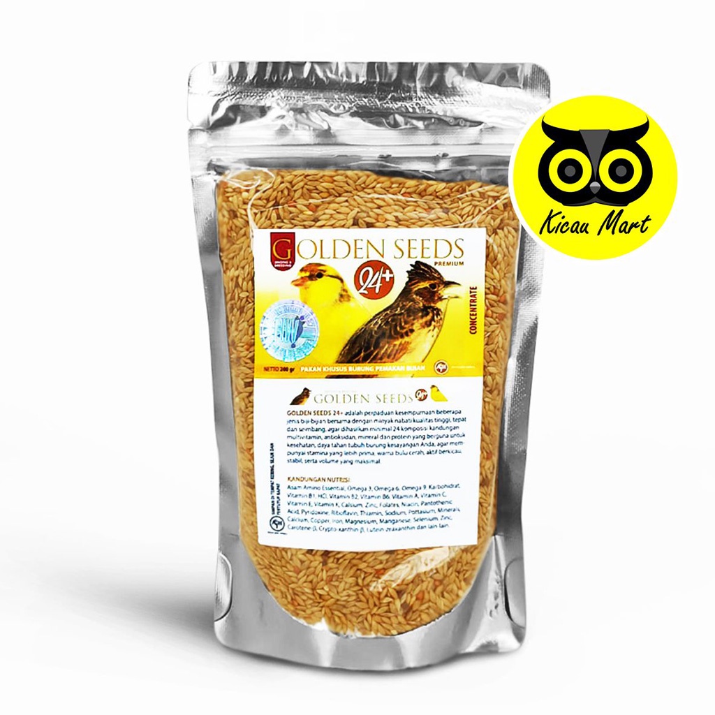 HW LARK GOLDEN SEED 24+ PREMIUM PAKAN MAKANAN BURUNG KENARI BRANJANGAN FINCH BIJI MILET 200 GR PGSPHW