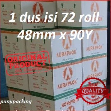 

Lakban Bening Coklat Aurapack 1 dus 48mm x 90 Yard Aura Pack solatip