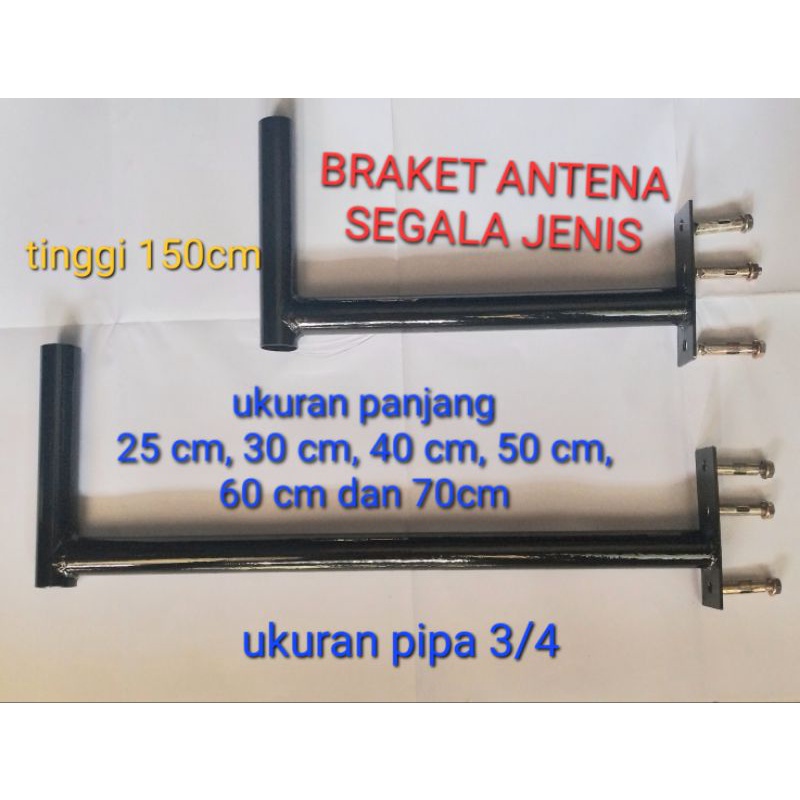 BRAKET TIANG ANTENA TV DINDING LUAR DALAM