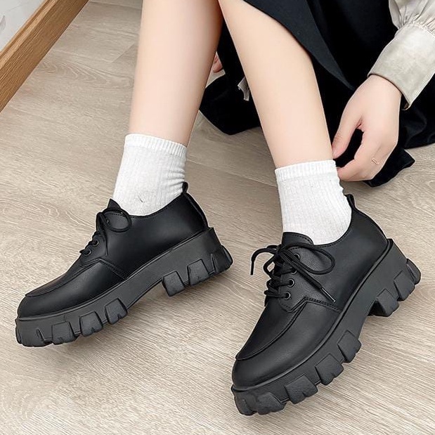 TBIG [COD] Sepatu Sneakers Import Shoes LOAFFERR Wanita Sepatu Korea Style Sekolah Kuliah