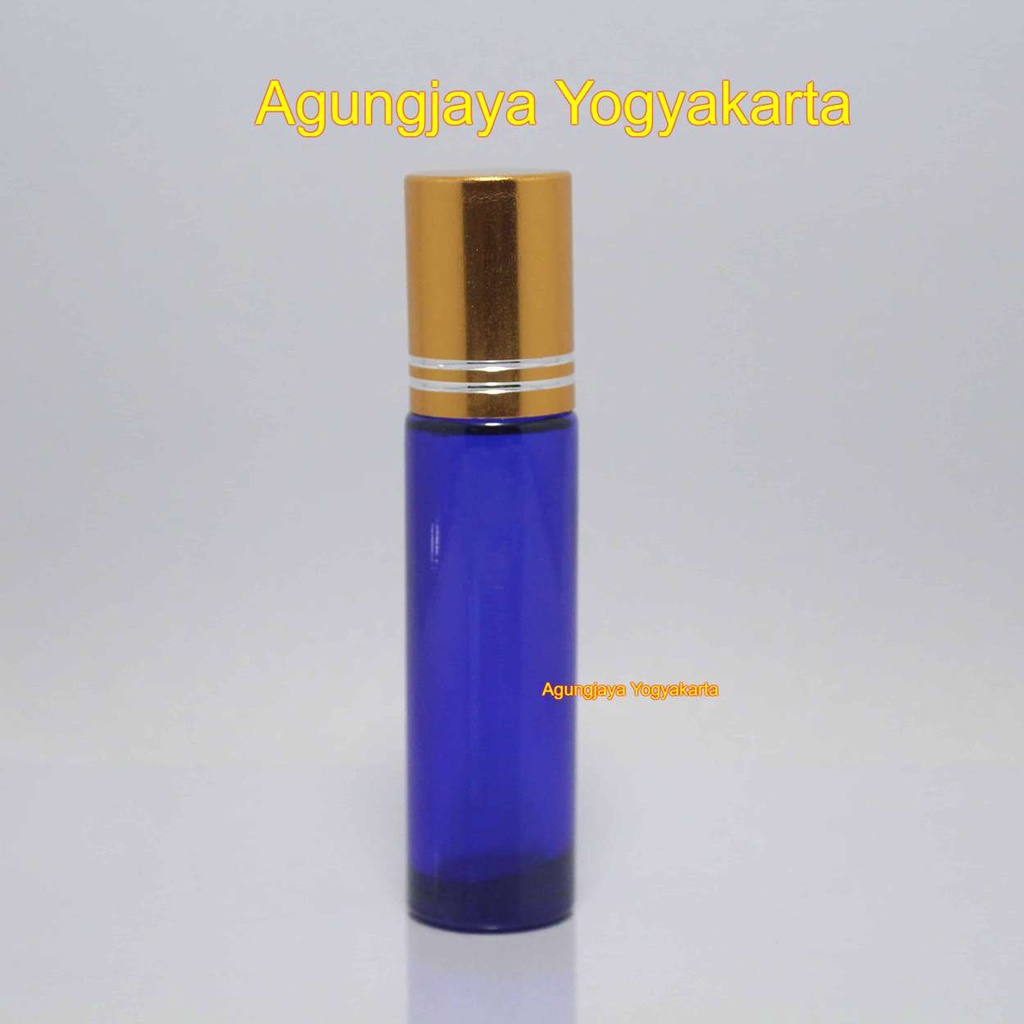 Botol Roll On 10 ml Biru Original Emas Shanny / Botol Parfum 10 ml / Botol Fresh Care Kosong Stainle