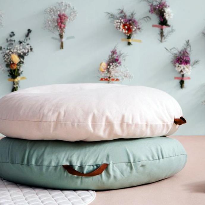 BAYAR DITEMPAT Hanna Bantal Alas Duduk Lesehan Diameter 50cm Tebal Bahan Suede /GORDEN JENDELA/GORDE