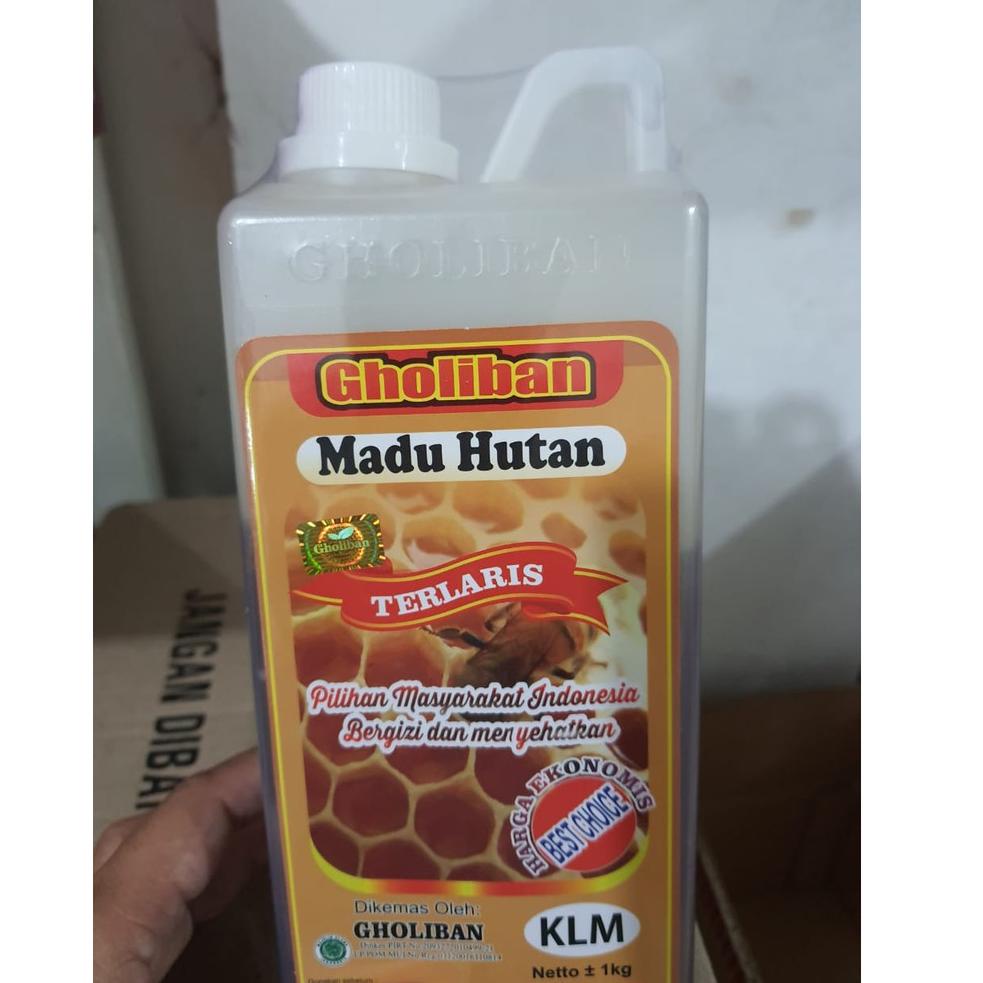 

(No[S54K]✪) Madu KLM Kalimantan Gholiban 1 kg / 1kg original Botol Timbul Huruf Gholiban murah