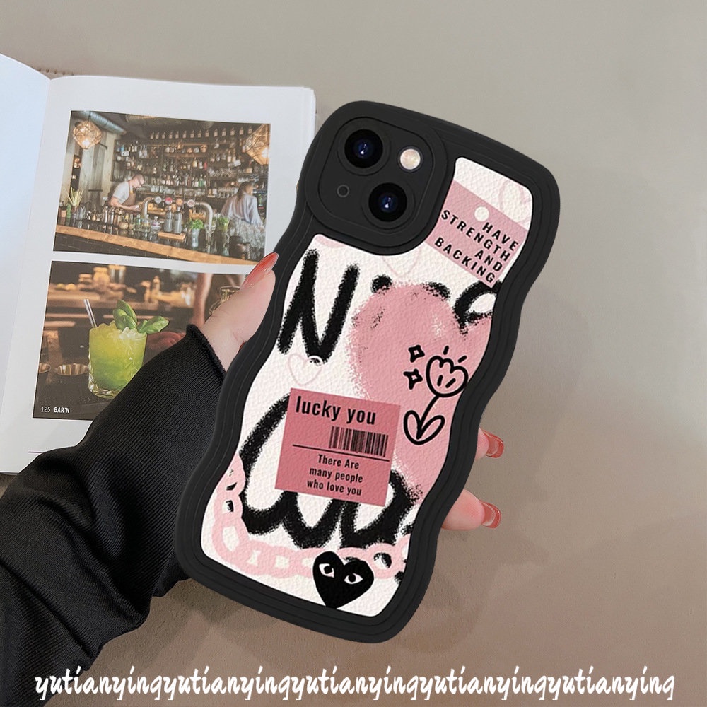 Case Realme C11 2021 C30 8i 8 8pro C33 7 9 9pro+7i C3 C15 C21Y C12 9i 5i C25 C35 C25s C25Y C20 C11 2020 6i 5s C1 C2 Ins Graffiti Love Heart Flower Comme des Garcons Lembut Cover Penutup Mesin Cuci