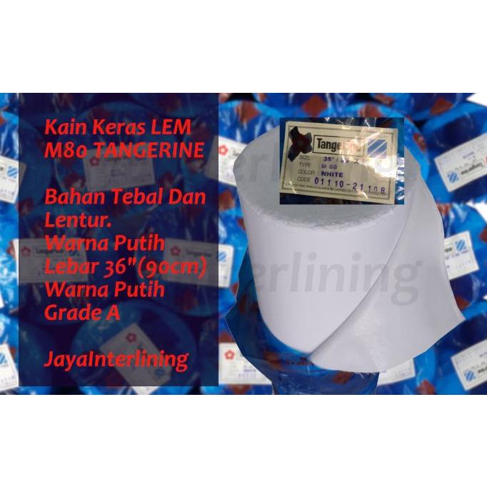 

[BISA COD] Kain Keras Interlining Stapleks Staflex Lem Tebal M80 Tangerine