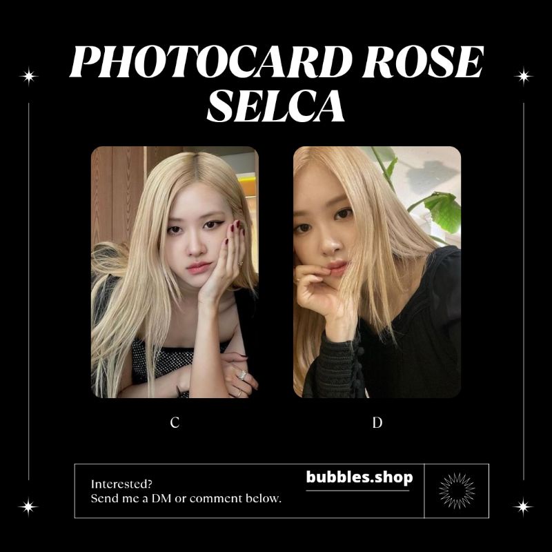 PHOTOCARD UNOFFICIAL ROSE BLACKPINK SELCA