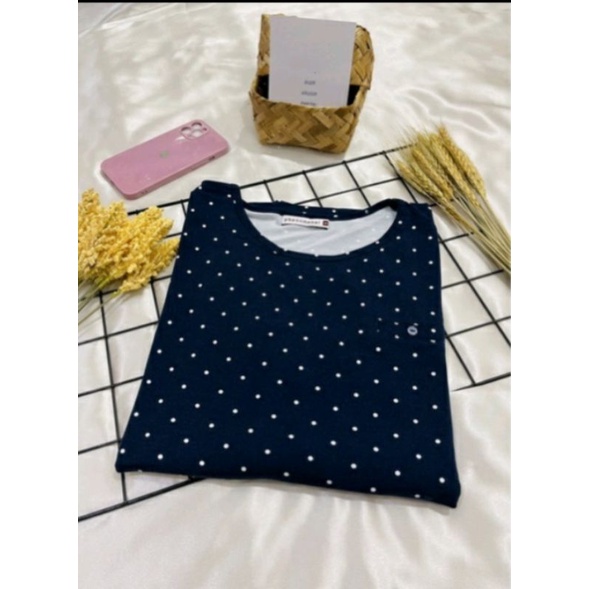 Kaos Atasan Wanita Fenomenal Polkadot/ Atasan Wanita Motif Bintik