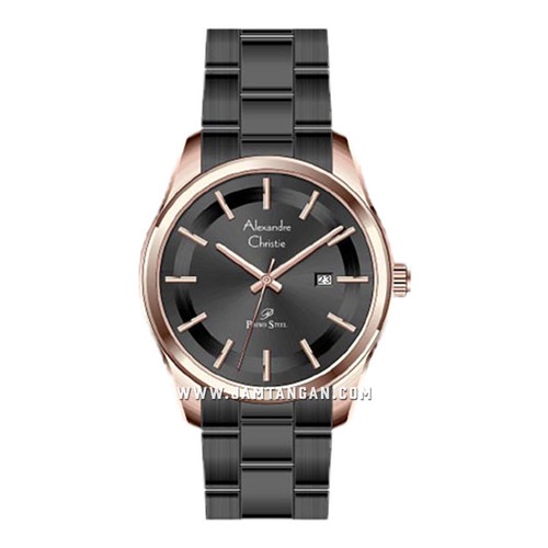 Alexandre Christie Primo Steel AC 1027 MD BBRBA Men Black Dial Black