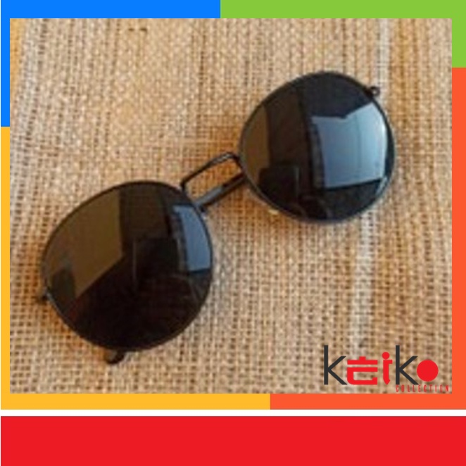 M-H001 &quot;PROMO&quot; Kacamata Pria/Wanita-Fashion-Retro Vintage Metal-Sunglasses-Import-Korea K102 black NF