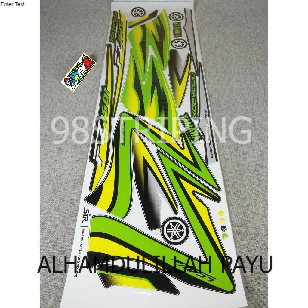 STRIPING VIXION OLD FZ150I VARIASI LAMA FZ 150 HIJAU POLET