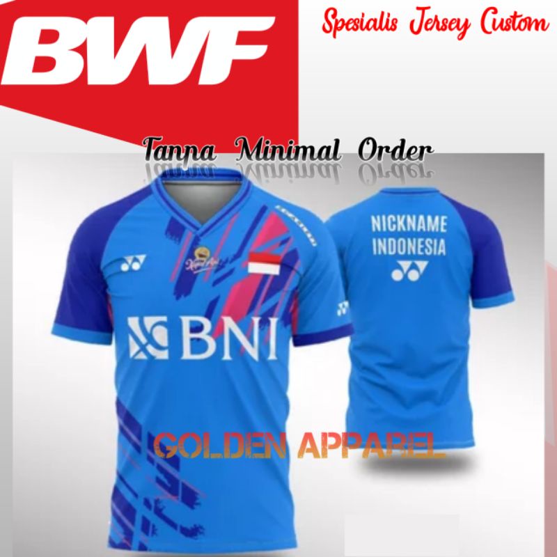 JERSEY BADMINTON INDONESIA FAJRI 2022/ FAJAR RIAN / YONEX JERSEY FREE CUSTOM