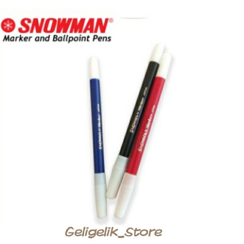 

Spidol Kecil Snowman Original PW-1A Satuan / Hitam / Biru / Merah (3 pcs)