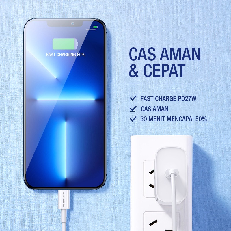 MOFIT ML110 TypeC to Lightning Cable PD Fast Charging 1M - Putih