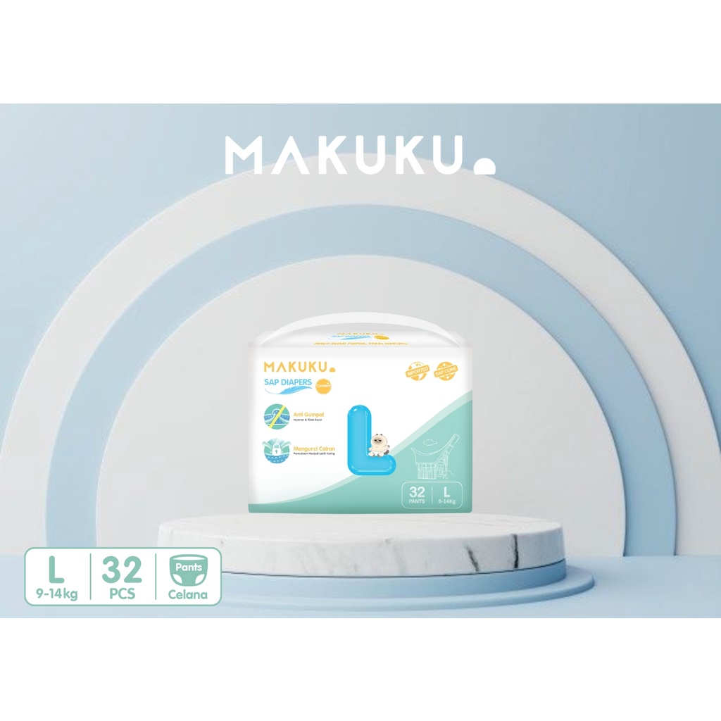 Makuku SAP Diapers Comfort+ Pampers Bayi -- All Size