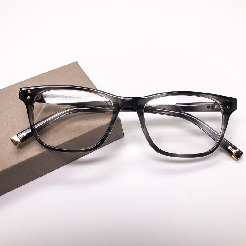 (YUZHU) Klasik Fashion Meter Spike Square Frame Eyeglasses PC Frame Anti Blue Light Kacamata Komputer