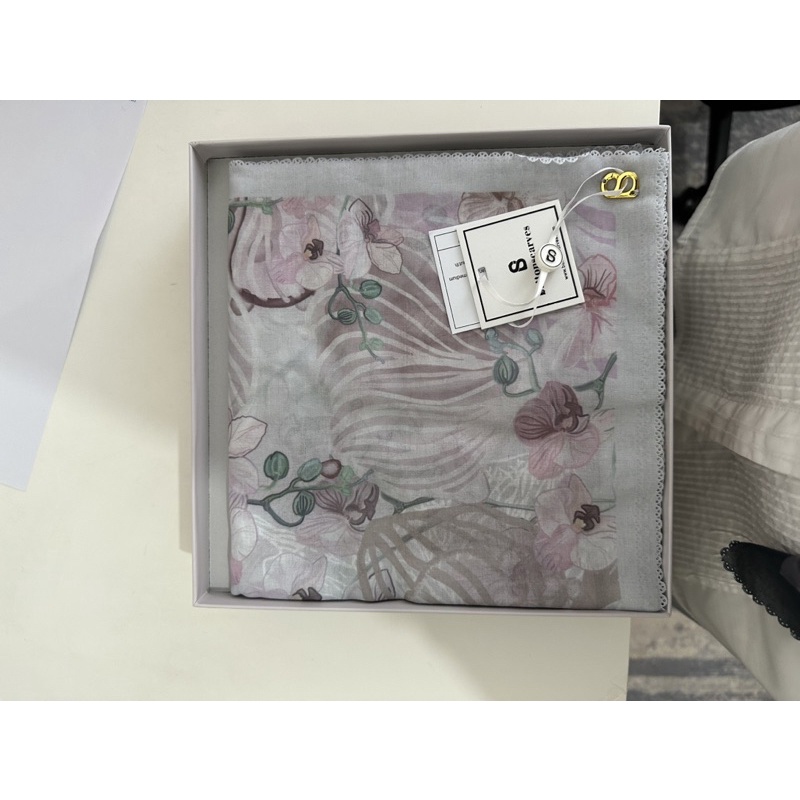 Buttonscarves Baru/ Orchide Extended - Pearl / Harga Tag