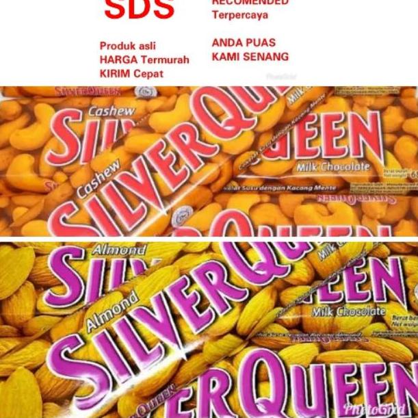 

[S-5]8 ♥] SILVERQUEEN CASHEW / ALMOND 58G yg besar-berkualitas
