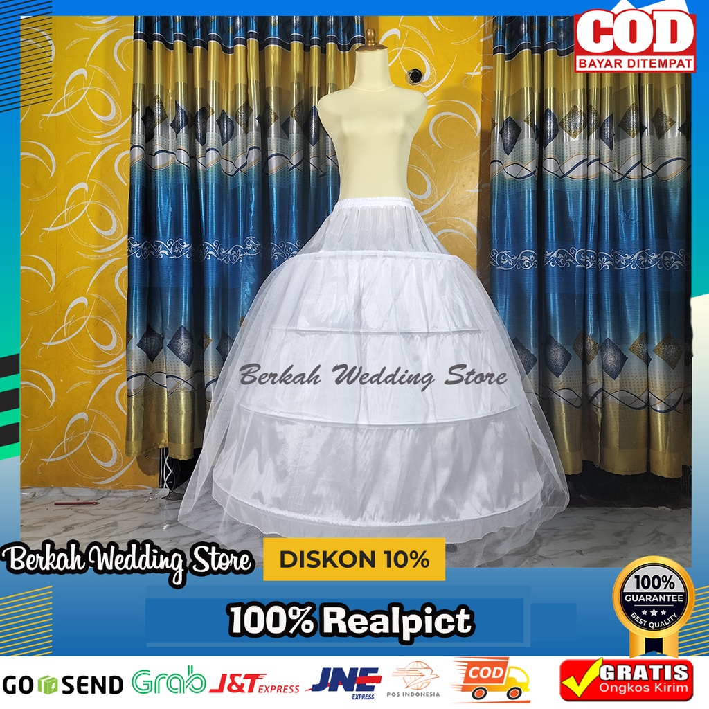 Petikut Petticoat Pertikut Pengembang Gaun Ring 4 Plus Tile