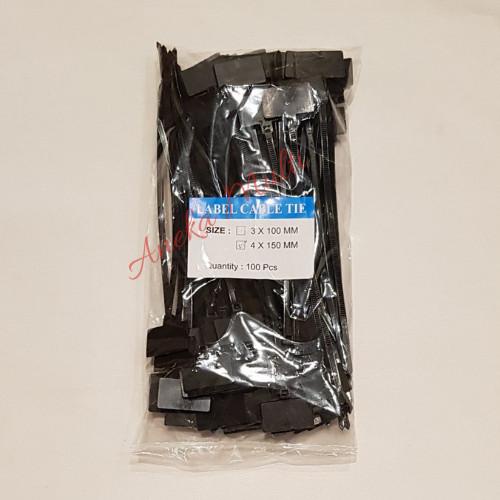 

Label Kabel Ties Cable Tie Maker Name Tag Lan Tulis 4X150 100 Pcs Hi Kualitas Best Seller