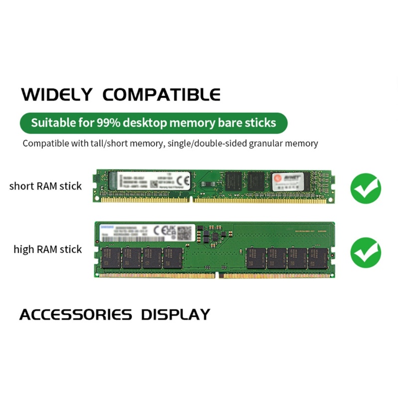 Bt 5V ARGB Memory Cooler DDR Heatsink Heat Spreader Cooler Banyak Kompatibel RGB DDR Heatsink 600mm Panjang Kawat