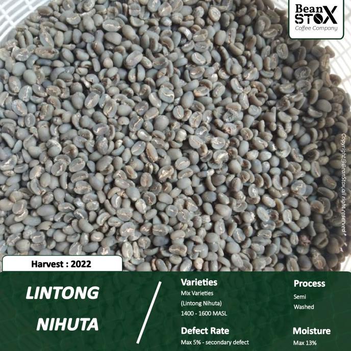 

Biji Kopi Green Bean Arabika Lintong Crop 2022 1 Kg