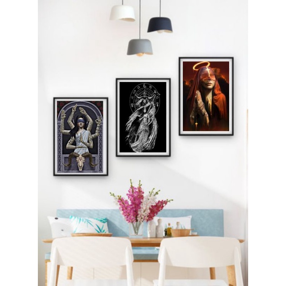 HJ [15x30] poster kayu aestetik || poster satanic keren || wall dacor || poster kayu mdf