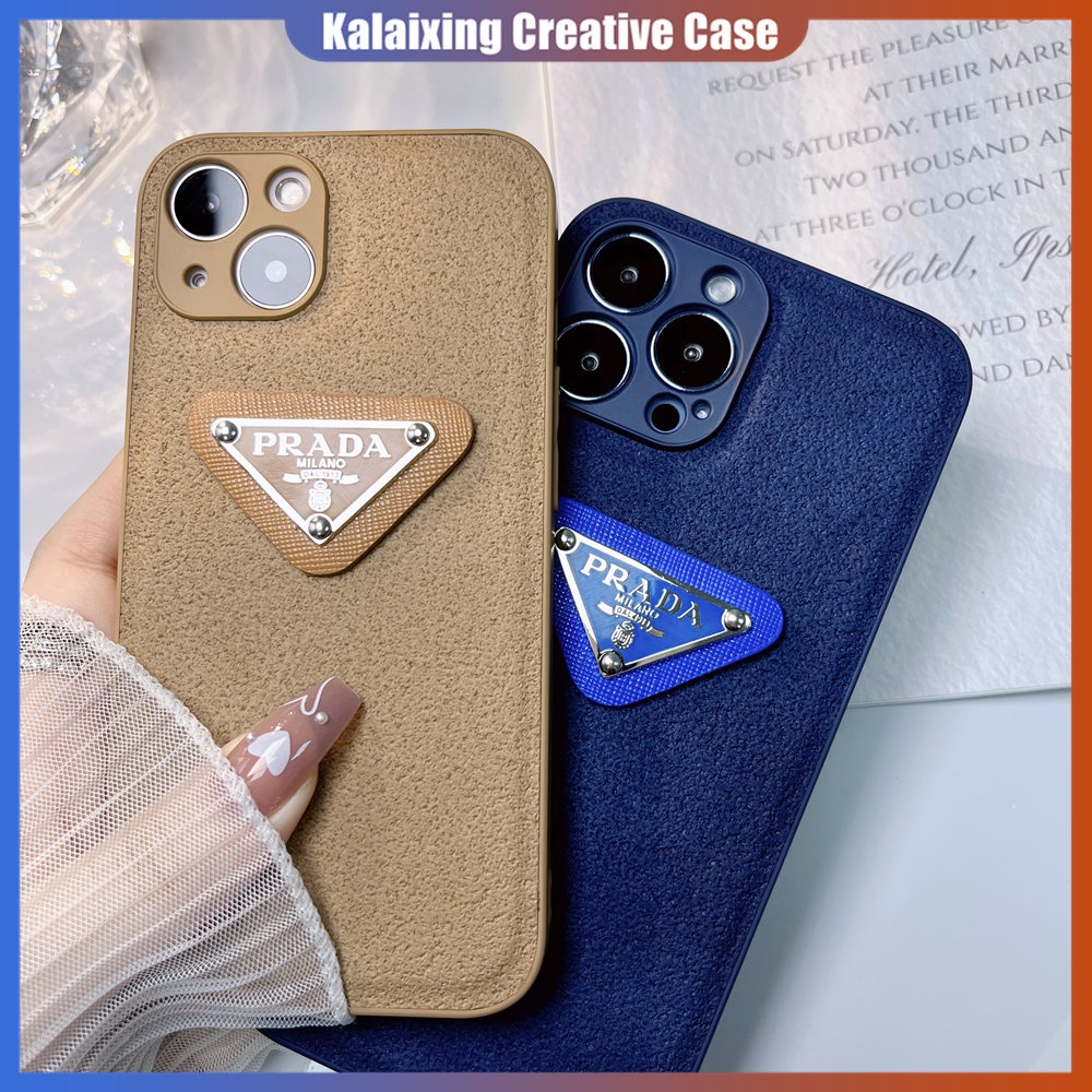 Casing Silikon Ponsel Tekstur Permukaan Lunar Untuk iPhone 14 Pro Max 14Plus 13Pro 12Pro 11 Pro Max Xs Max Xr X Xs Hard Prada Casing Back Cover