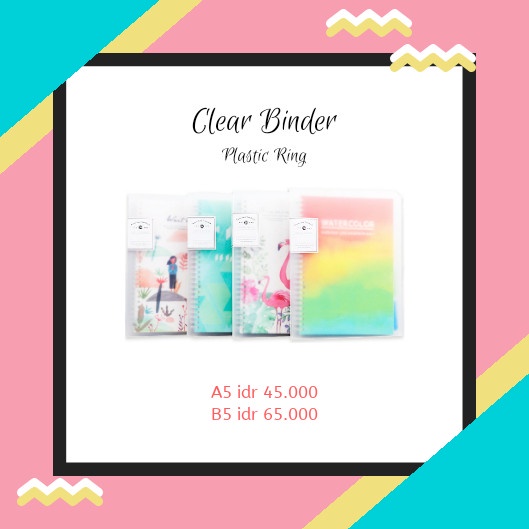 

CLEAR BINDER A5/B5 RING PLASTIK TRANSPARAN