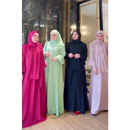 Gamis Set Hijab Polos ShellaSaukia