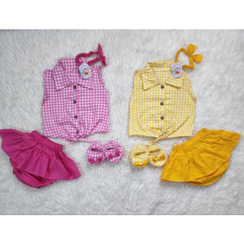 baju bayi perempuan Set Celana Anindya