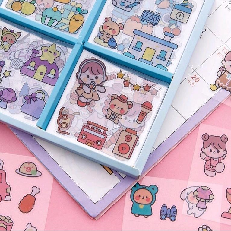 

((Y-1&9✓)) 10 Lembar Sticker (TANPA BOX) Aesthetic Lucu untuk Tumbler/Scrapbook/cangkir DIY Lucu kekinian