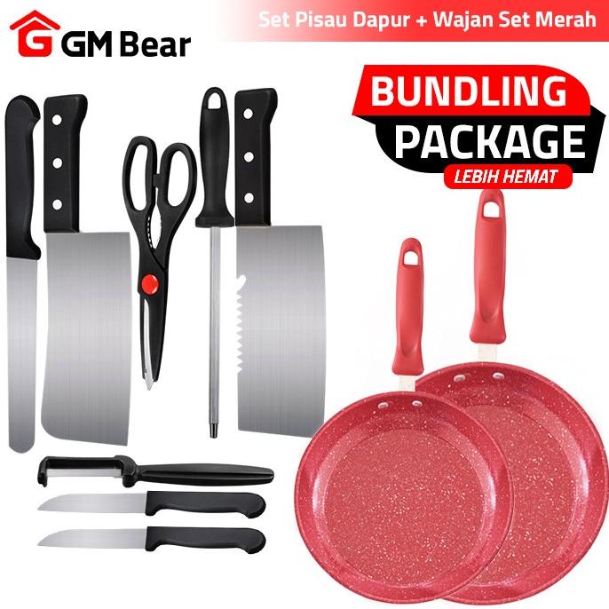 (BUNDLING) GM Bear Pisau Set 1068 + Wajan Set 1240