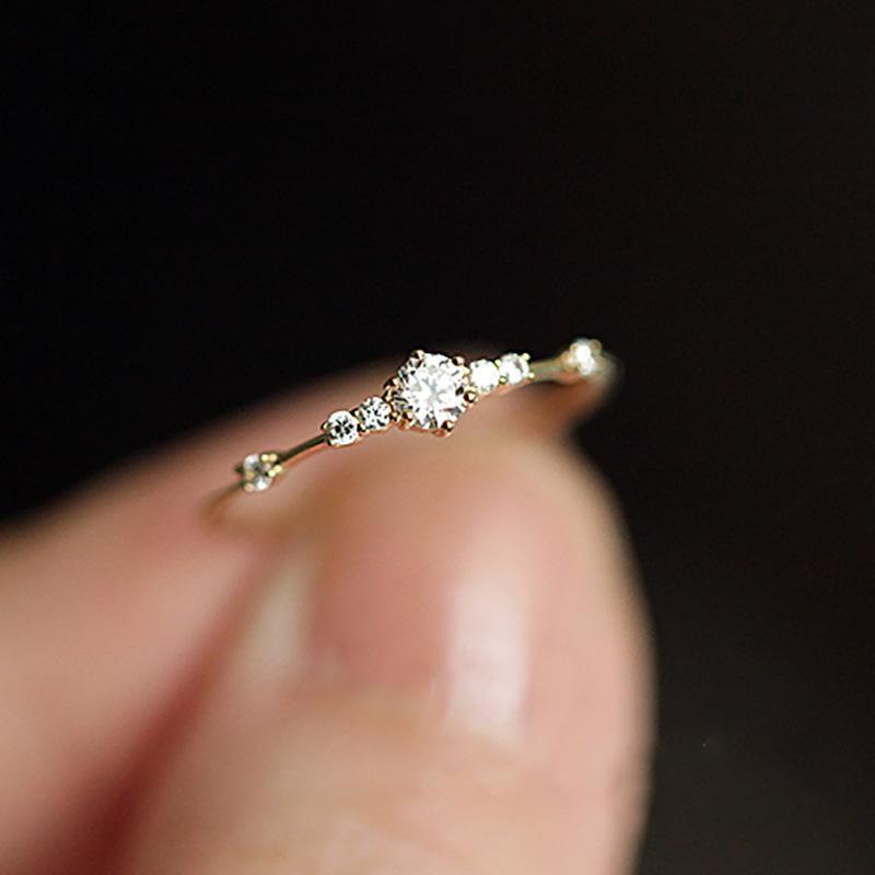 Cincin Stainless Wanita Solitere dengan 7 Titik Anti Karat