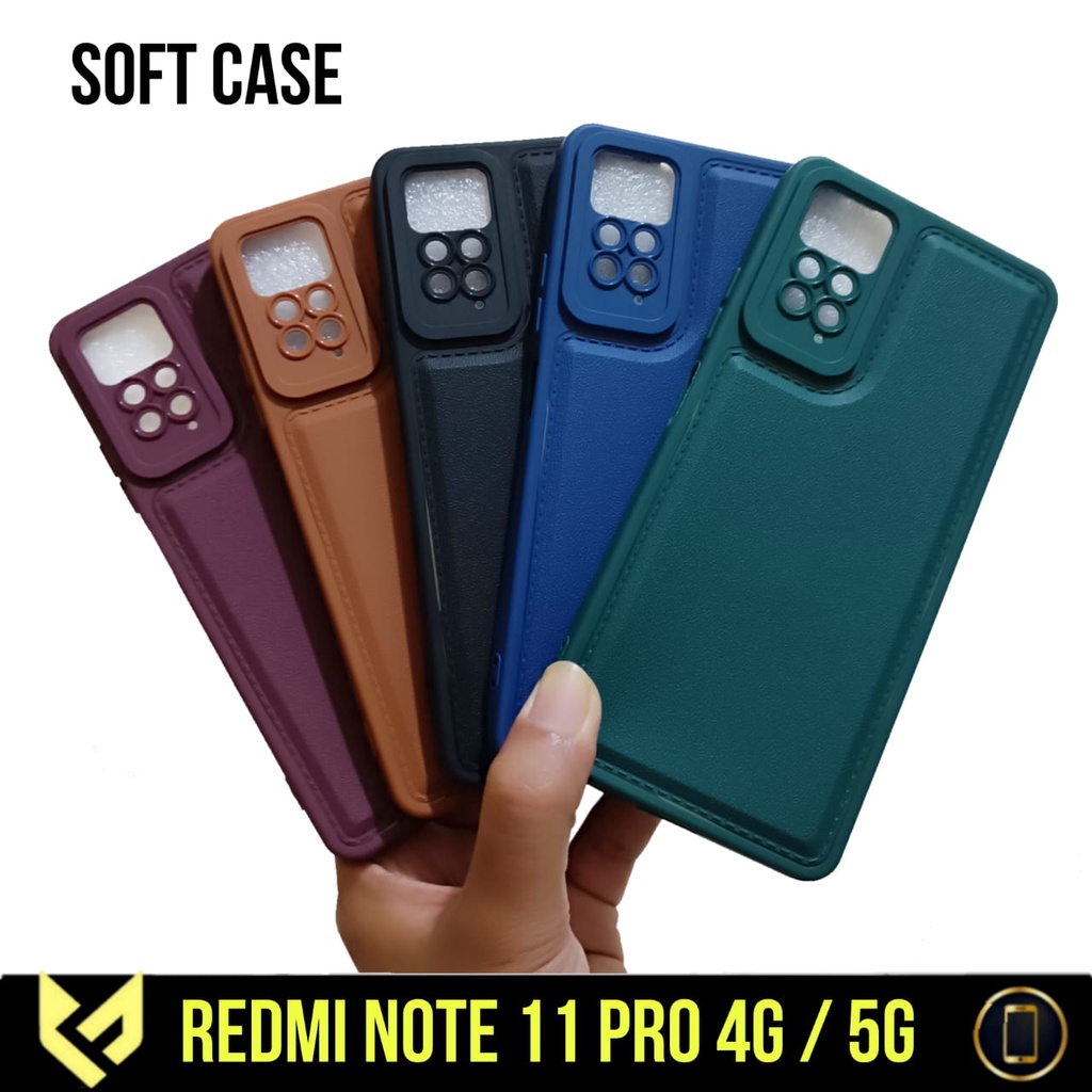 Promo Case XIAOMI REDMI NOTE 11 PRO / REDMI NOTE 11 PRO 5G Soft Case Leather Pro Casing TPU Lembut Tekstur Kulit Anti Benturan Fids Store