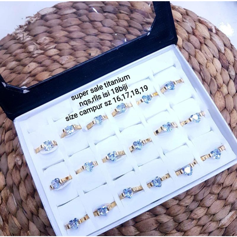 Cincin titanium &amp;Wynn premium asli,tidak luntur,bisa dipake mandi