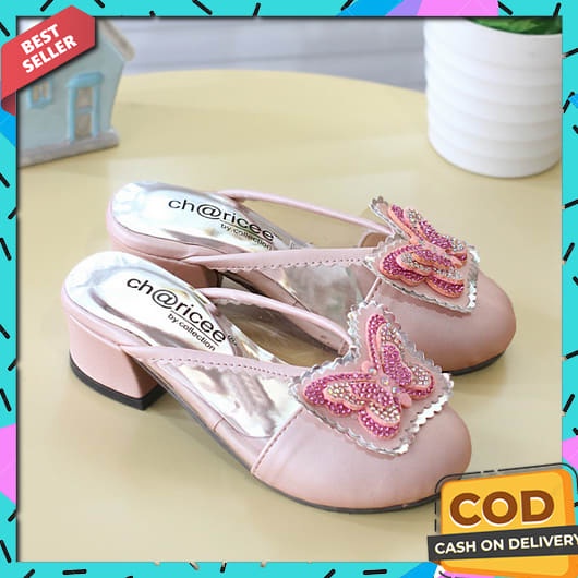 Sandal Karakter Premium  Jinjit Selop Princess Hails Anak Terbaru 2022 Ultah Hak Tinggi Sepatu Sanda