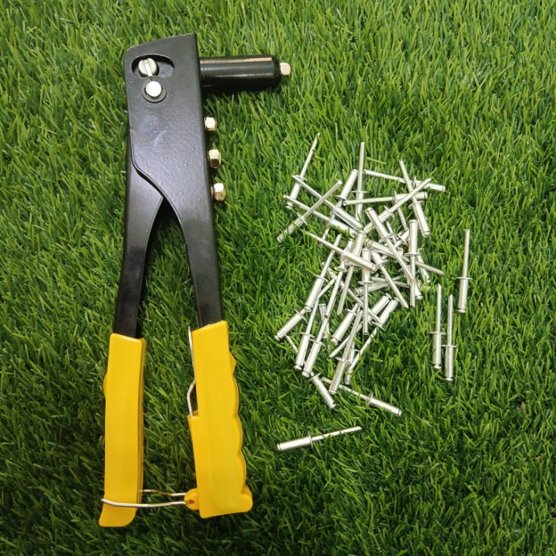 Paket Rivet &amp; Paku 50pcs - Tang Rivet &amp; Paku Aluminium Rivet 4.8 x 16mm - Hand Riveter &amp; Paku Ripet 665