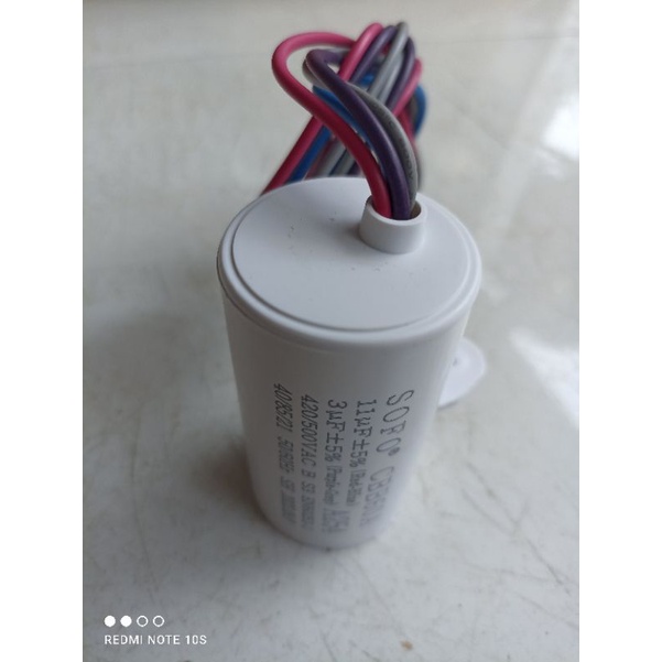 CBB70A CAPACITOR MESIN CUCI 2 TABUNG 11uf+3uf